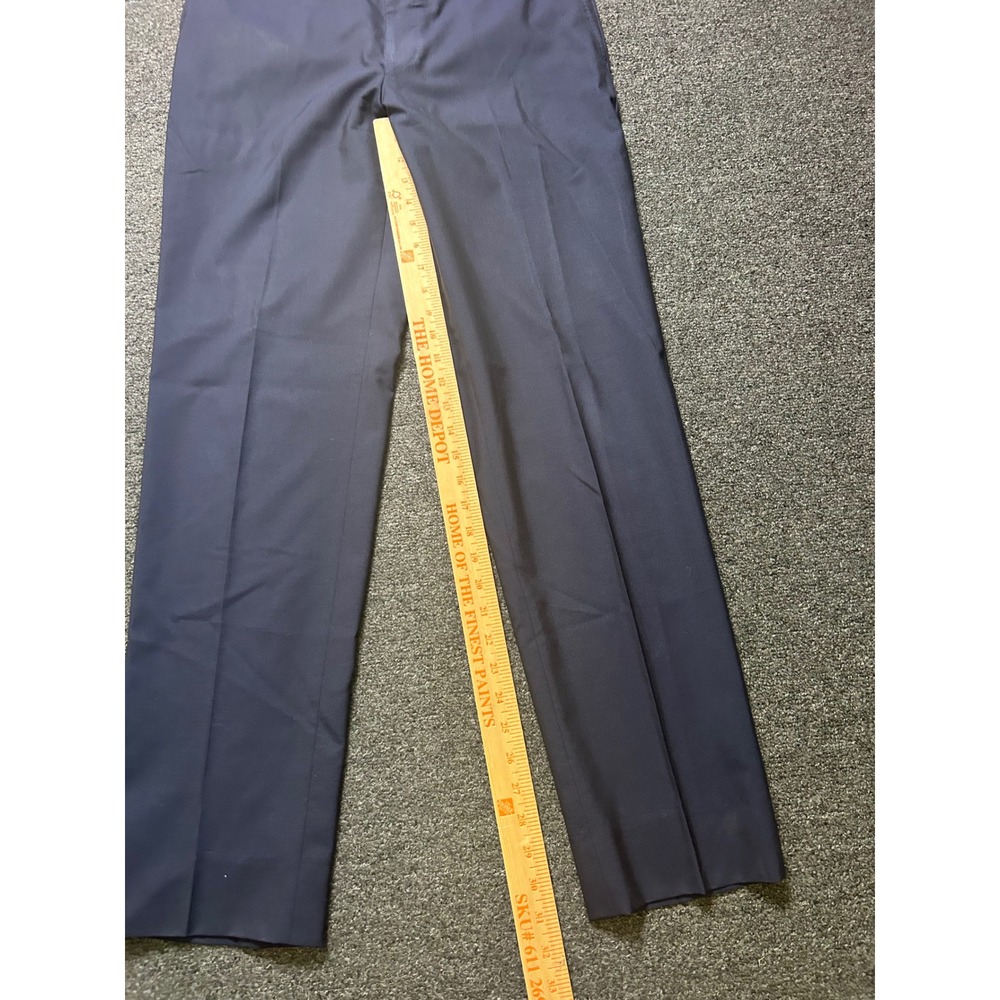 Canali Dress Pants Navy Blue Womens 7R Wool Flat Front 31x31 Corp Core Business - Picture 2 of 12